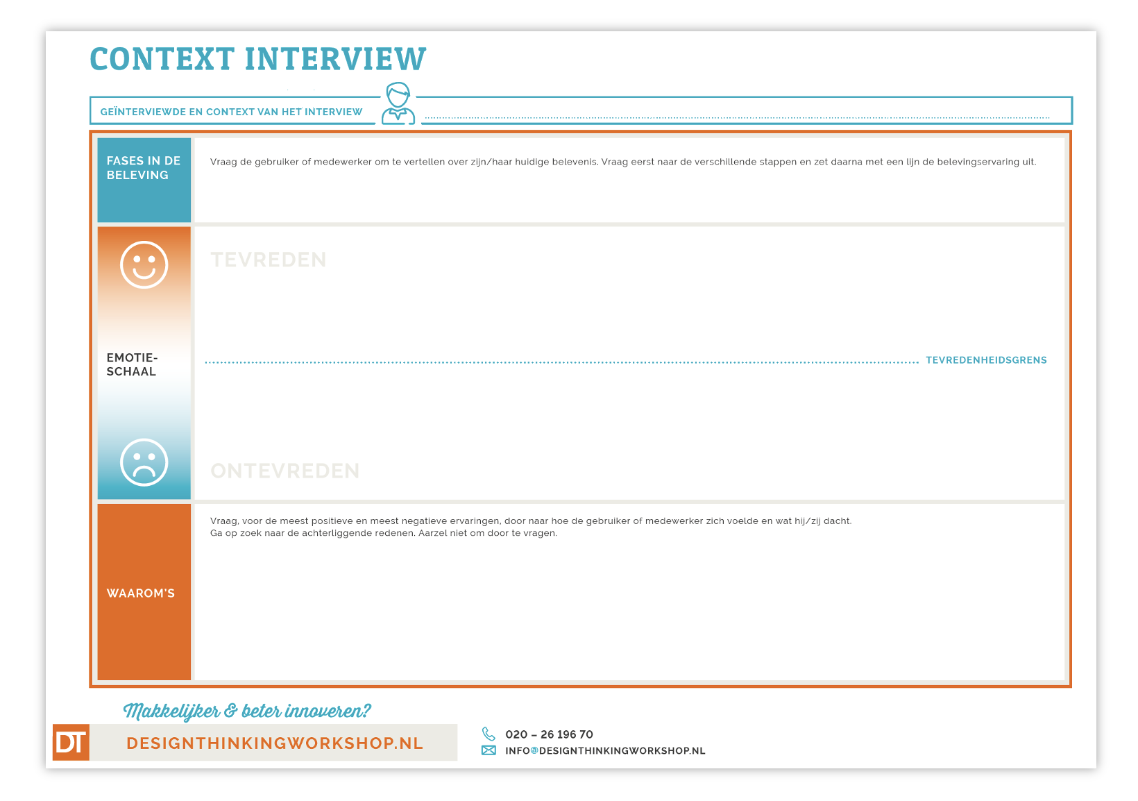 context interview template design thinking